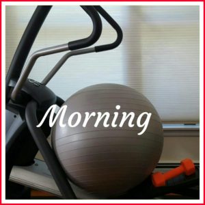 morning on the elliptical trainer