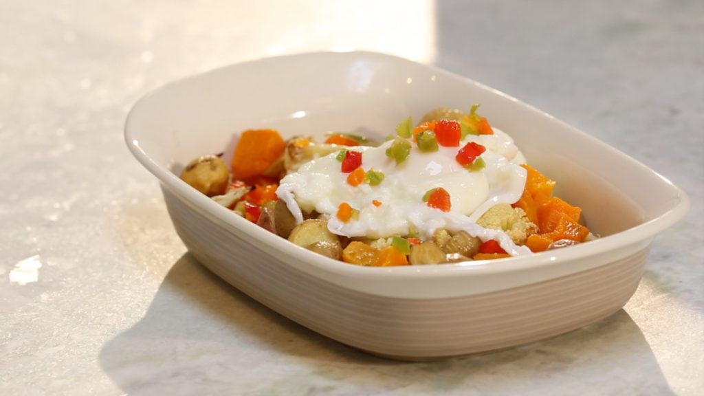 Vegetable hash with poached egg - followPhyllis