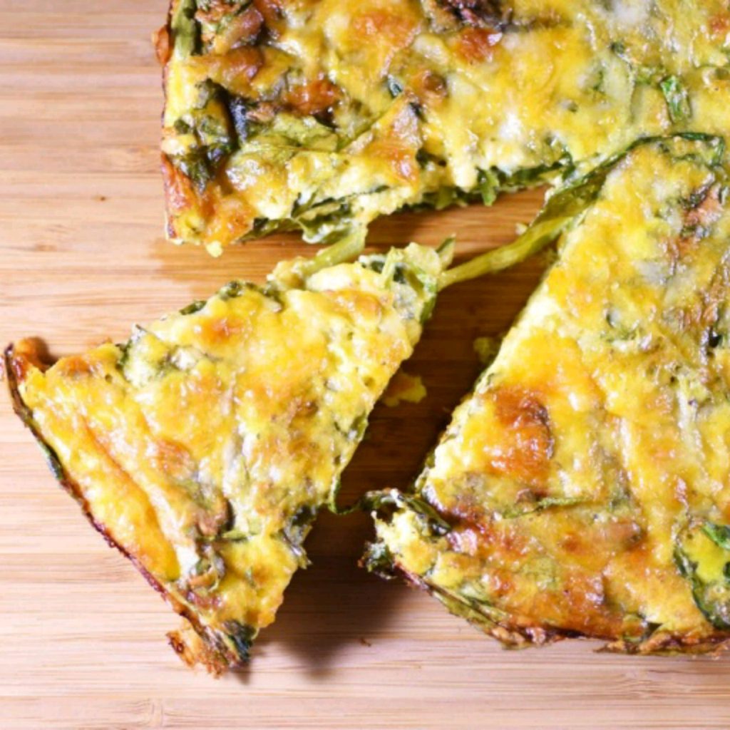 Low Calorie Crustless Spinach Quiche hp - followPhyllis